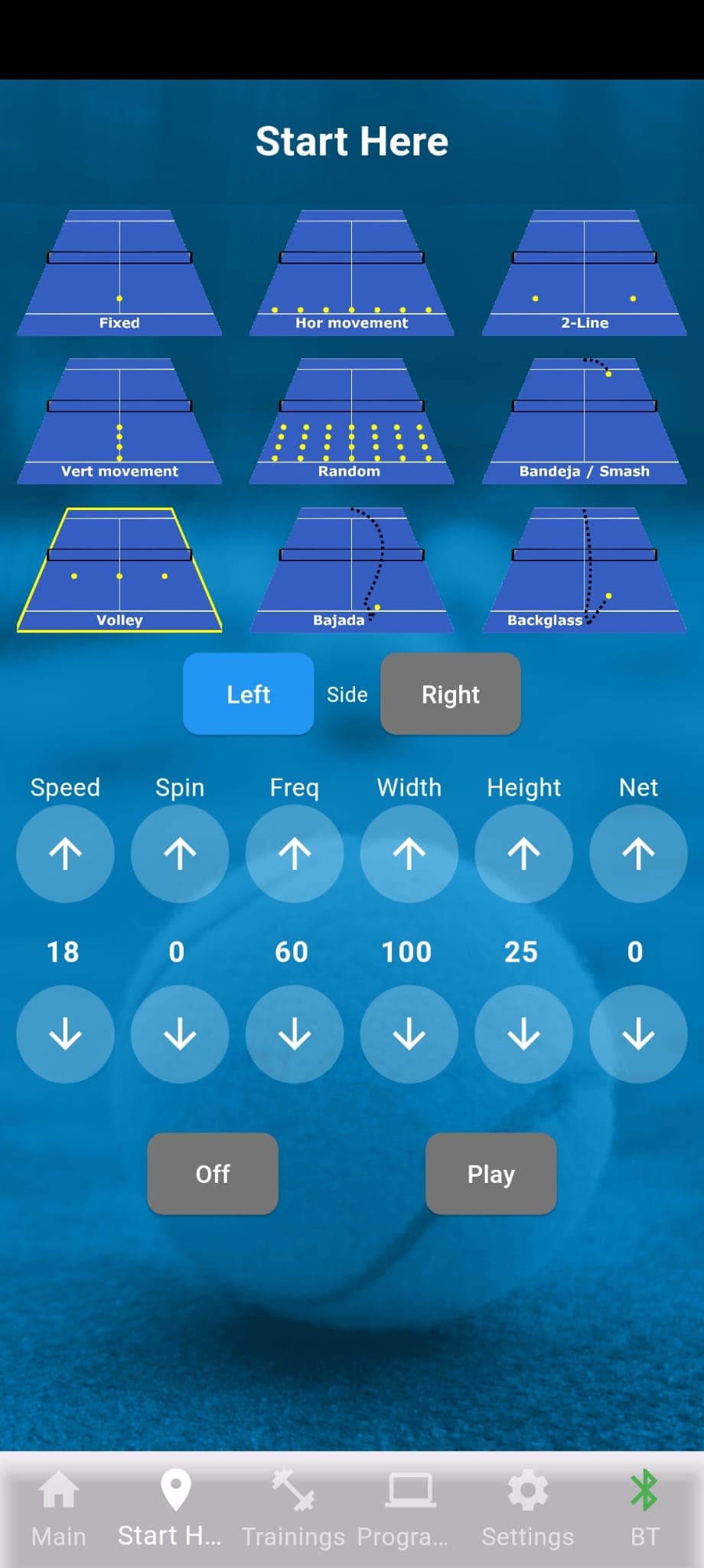 PadelShooter app Start Here